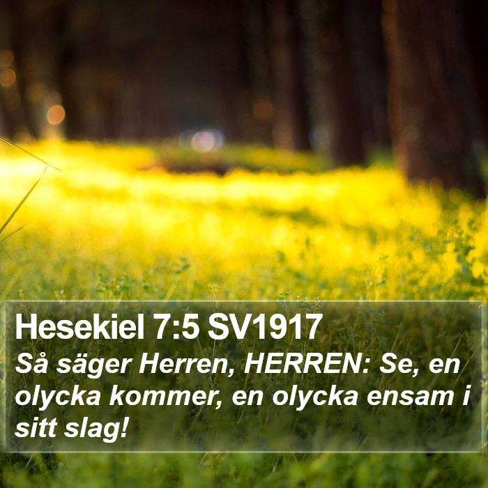 Hesekiel 7:5 SV1917 Bible Study