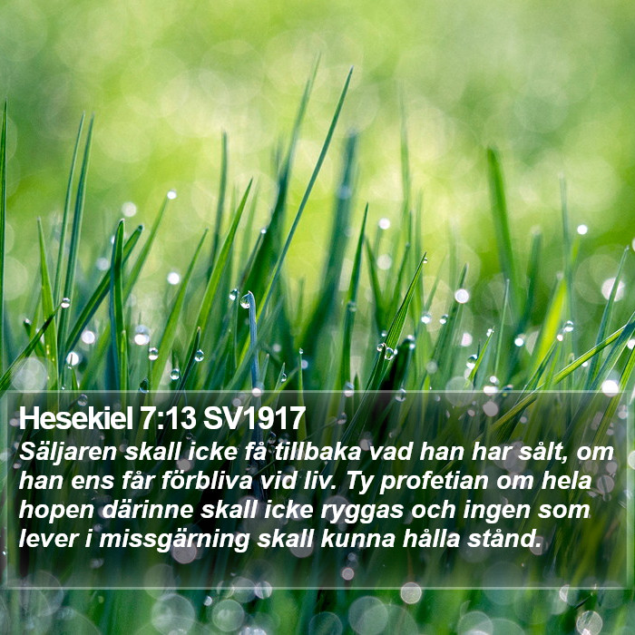 Hesekiel 7:13 SV1917 Bible Study