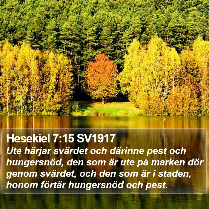 Hesekiel 7:15 SV1917 Bible Study