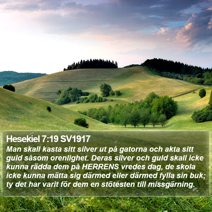 Hesekiel 7:19 SV1917 Bible Study