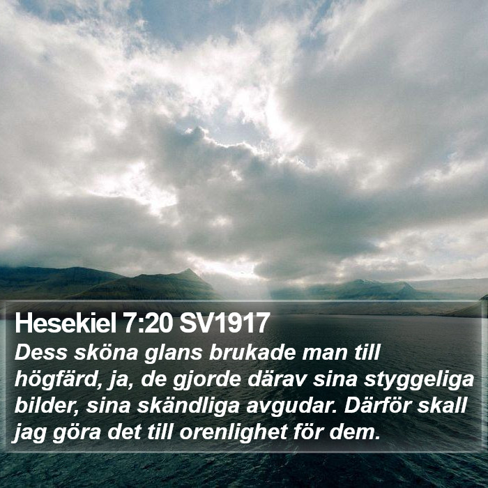 Hesekiel 7:20 SV1917 Bible Study