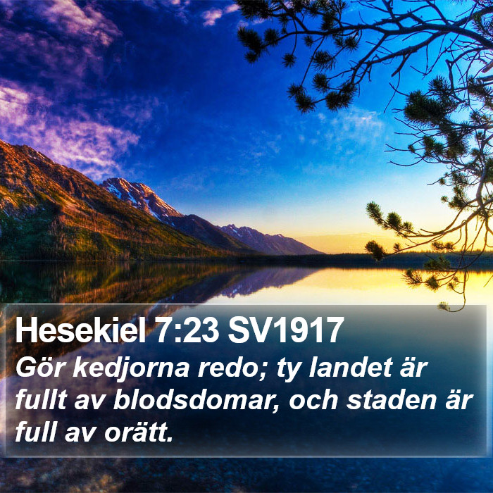 Hesekiel 7:23 SV1917 Bible Study