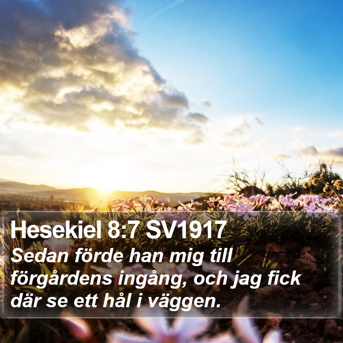 Hesekiel 8:7 SV1917 Bible Study