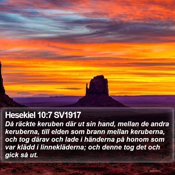 Hesekiel 10:7 SV1917 Bible Study