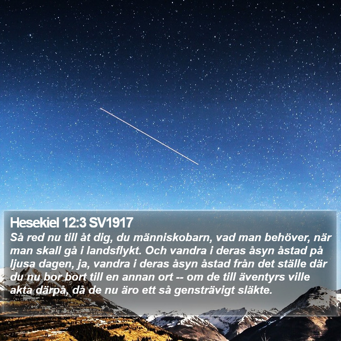 Hesekiel 12:3 SV1917 Bible Study