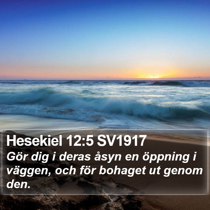 Hesekiel 12:5 SV1917 Bible Study