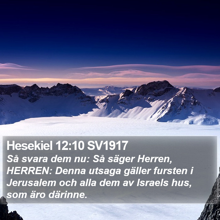 Hesekiel 12:10 SV1917 Bible Study