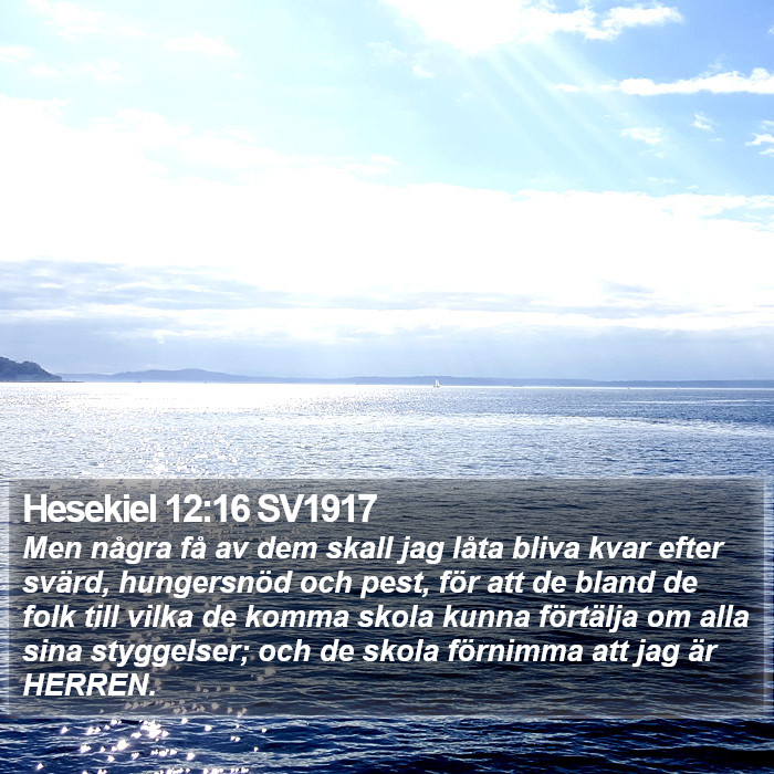 Hesekiel 12:16 SV1917 Bible Study