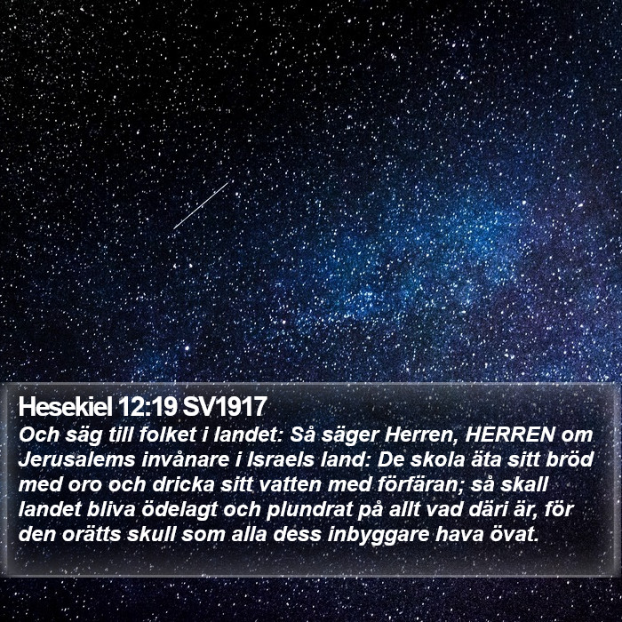 Hesekiel 12:19 SV1917 Bible Study