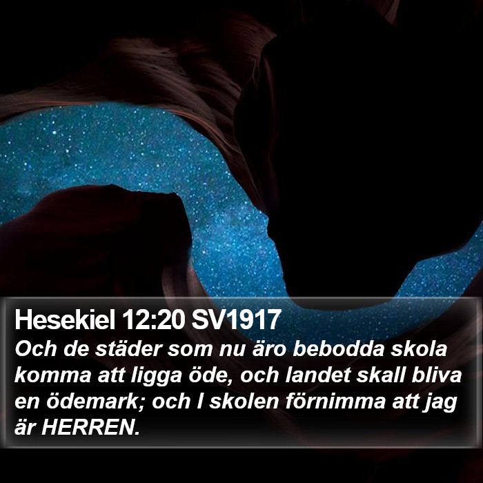 Hesekiel 12:20 SV1917 Bible Study