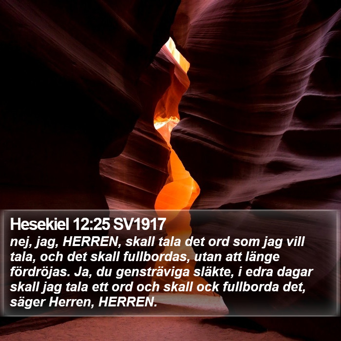 Hesekiel 12:25 SV1917 Bible Study