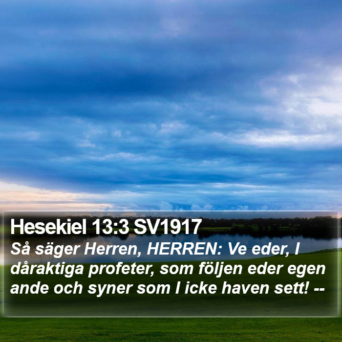 Hesekiel 13:3 SV1917 Bible Study