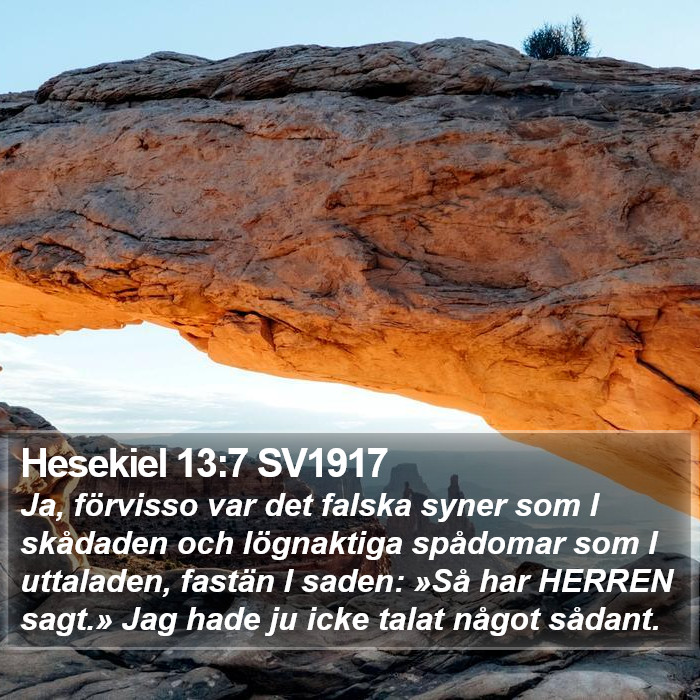 Hesekiel 13:7 SV1917 Bible Study