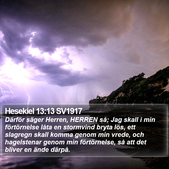 Hesekiel 13:13 SV1917 Bible Study