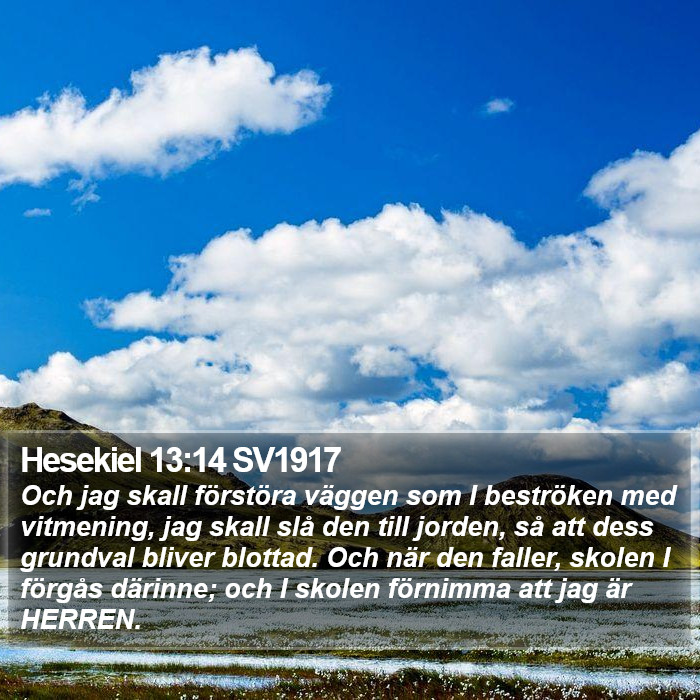 Hesekiel 13:14 SV1917 Bible Study