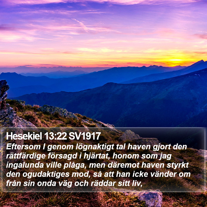 Hesekiel 13:22 SV1917 Bible Study