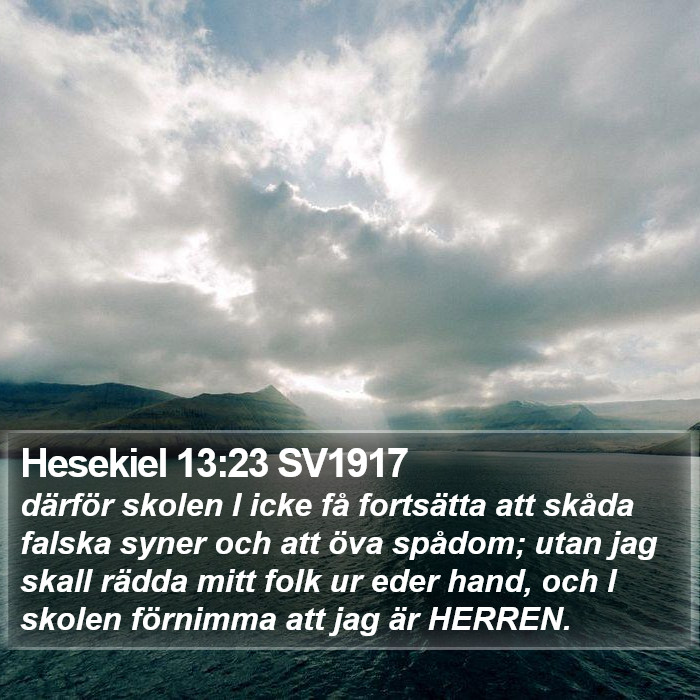 Hesekiel 13:23 SV1917 Bible Study