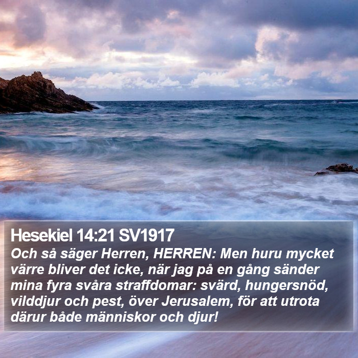 Hesekiel 14:21 SV1917 Bible Study