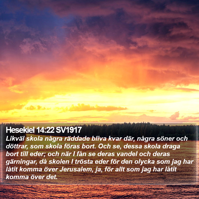 Hesekiel 14:22 SV1917 Bible Study