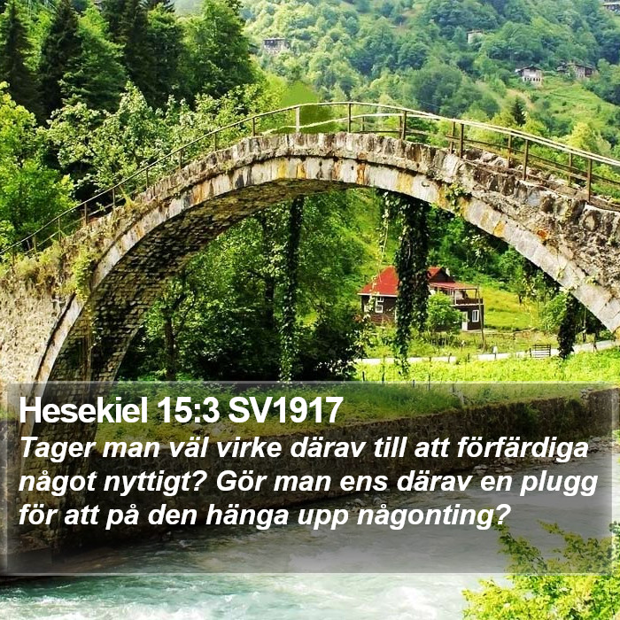 Hesekiel 15:3 SV1917 Bible Study