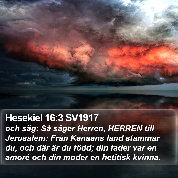 Hesekiel 16:3 SV1917 Bible Study