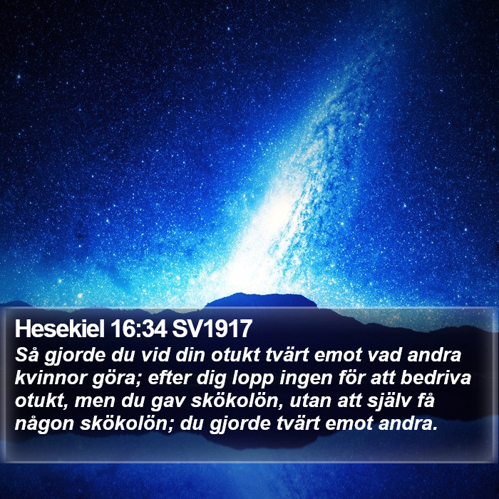 Hesekiel 16:34 SV1917 Bible Study