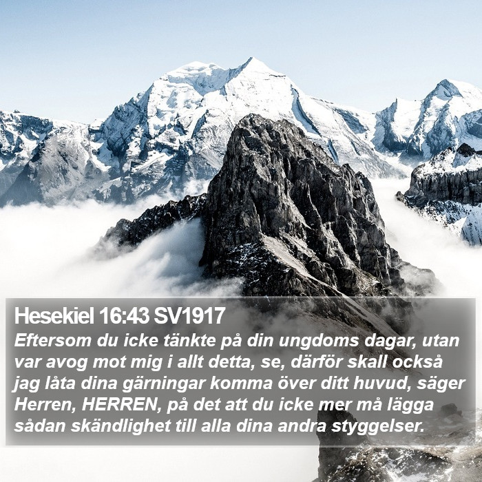 Hesekiel 16:43 SV1917 Bible Study