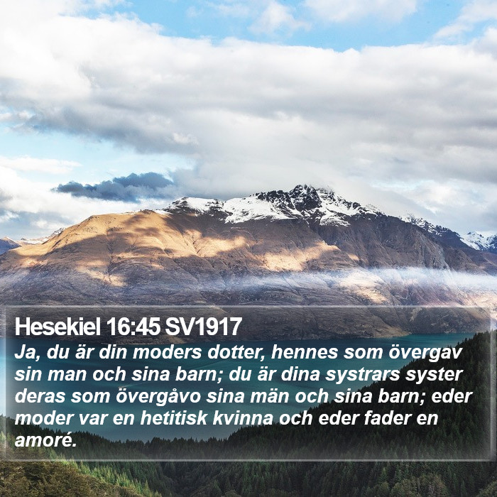 Hesekiel 16:45 SV1917 Bible Study