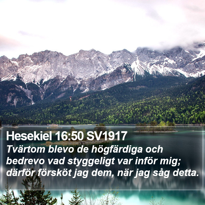 Hesekiel 16:50 SV1917 Bible Study