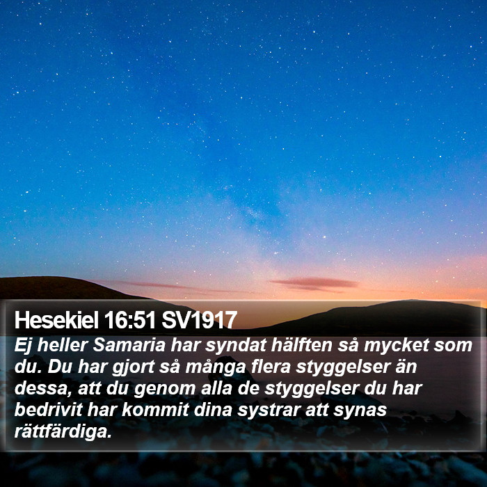 Hesekiel 16:51 SV1917 Bible Study