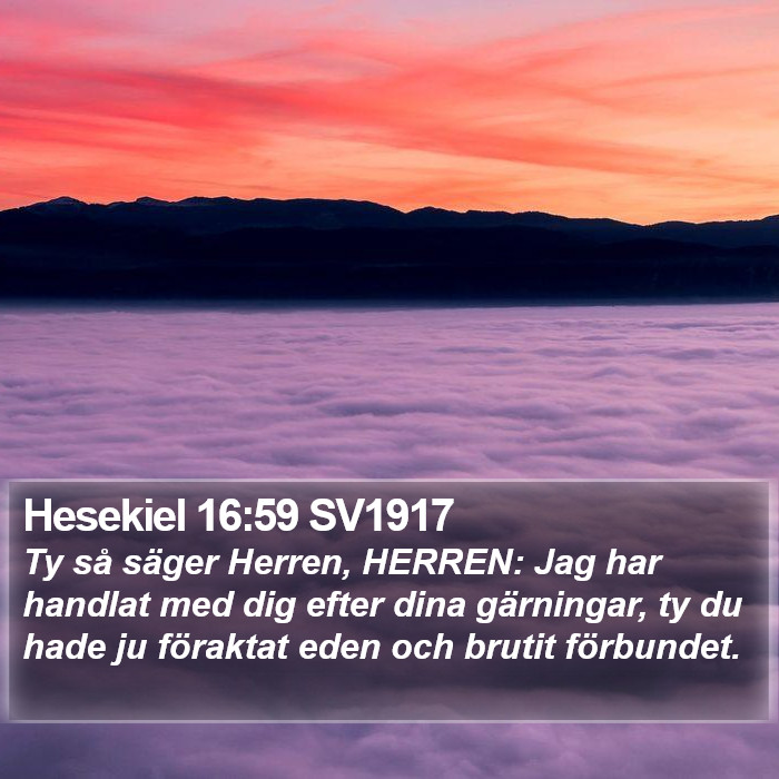 Hesekiel 16:59 SV1917 Bible Study