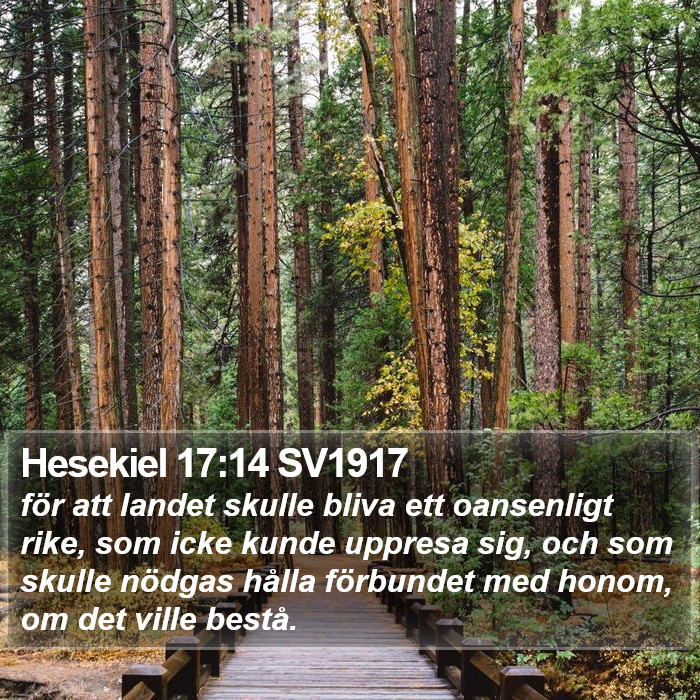 Hesekiel 17:14 SV1917 Bible Study