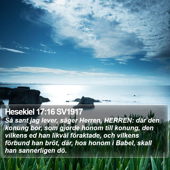 Hesekiel 17:16 SV1917 Bible Study