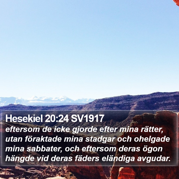 Hesekiel 20:24 SV1917 Bible Study