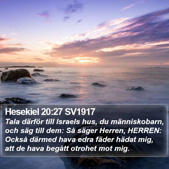 Hesekiel 20:27 SV1917 Bible Study