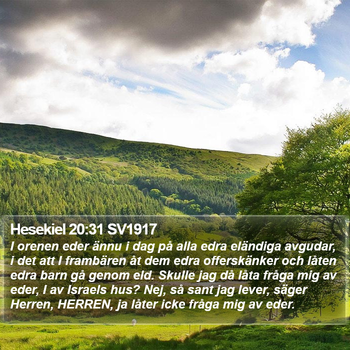 Hesekiel 20:31 SV1917 Bible Study