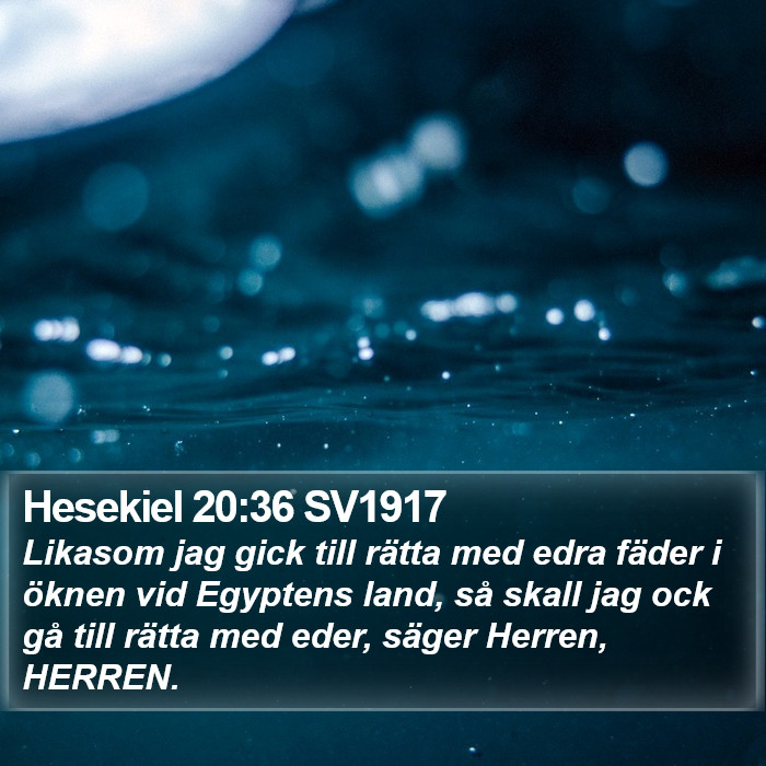 Hesekiel 20:36 SV1917 Bible Study