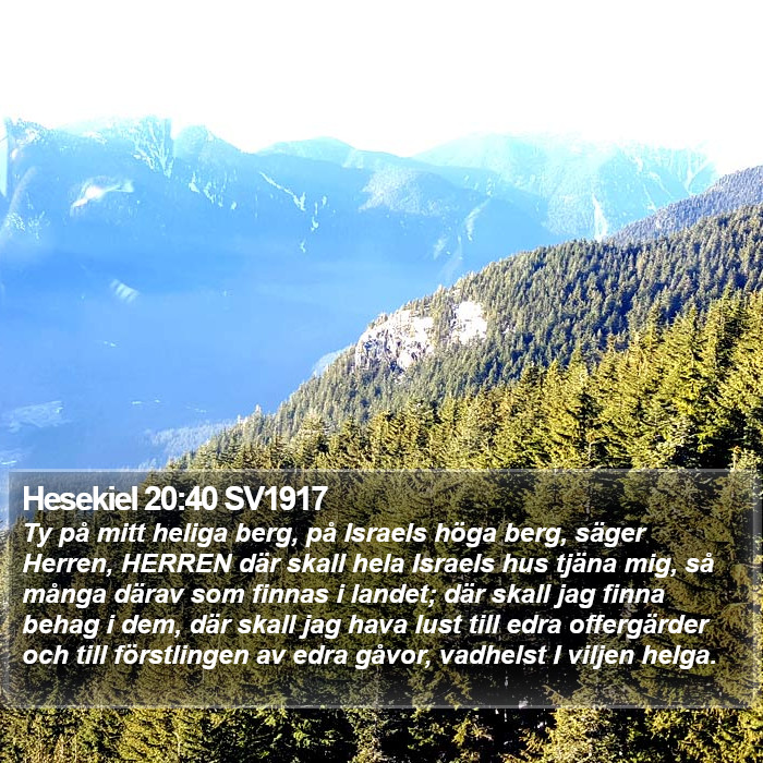 Hesekiel 20:40 SV1917 Bible Study