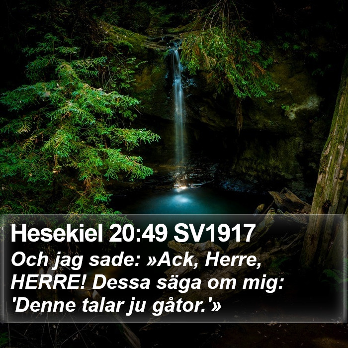 Hesekiel 20:49 SV1917 Bible Study