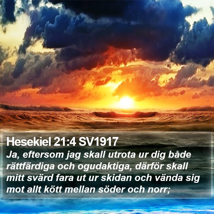 Hesekiel 21:4 SV1917 Bible Study