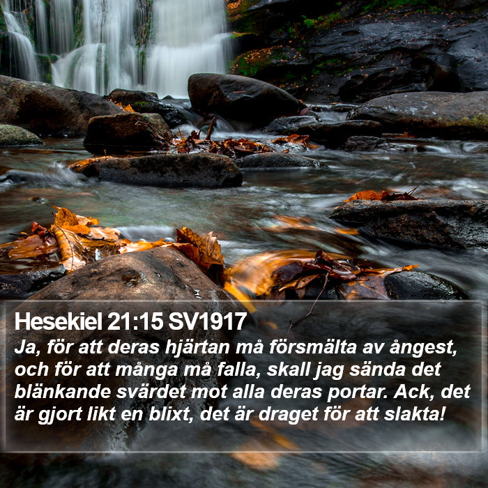 Hesekiel 21:15 SV1917 Bible Study