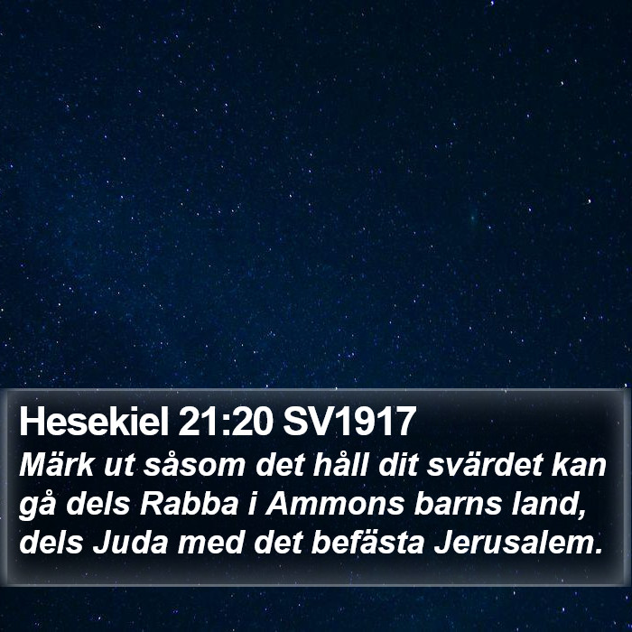 Hesekiel 21:20 SV1917 Bible Study