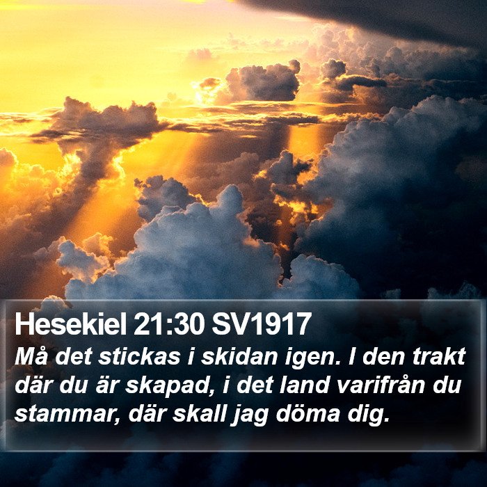 Hesekiel 21:30 SV1917 Bible Study