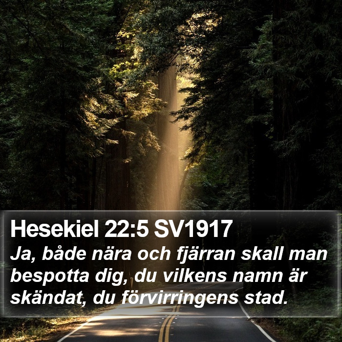 Hesekiel 22:5 SV1917 Bible Study