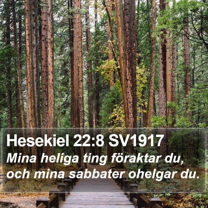 Hesekiel 22:8 SV1917 Bible Study