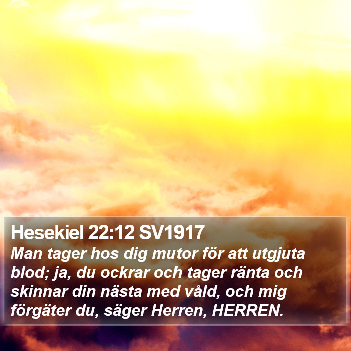 Hesekiel 22:12 SV1917 Bible Study