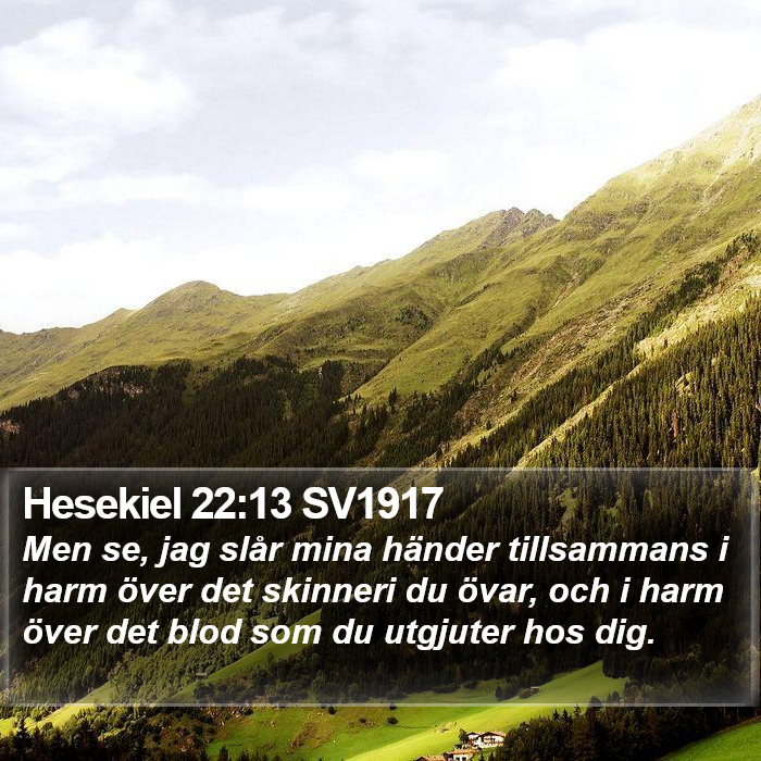 Hesekiel 22:13 SV1917 Bible Study