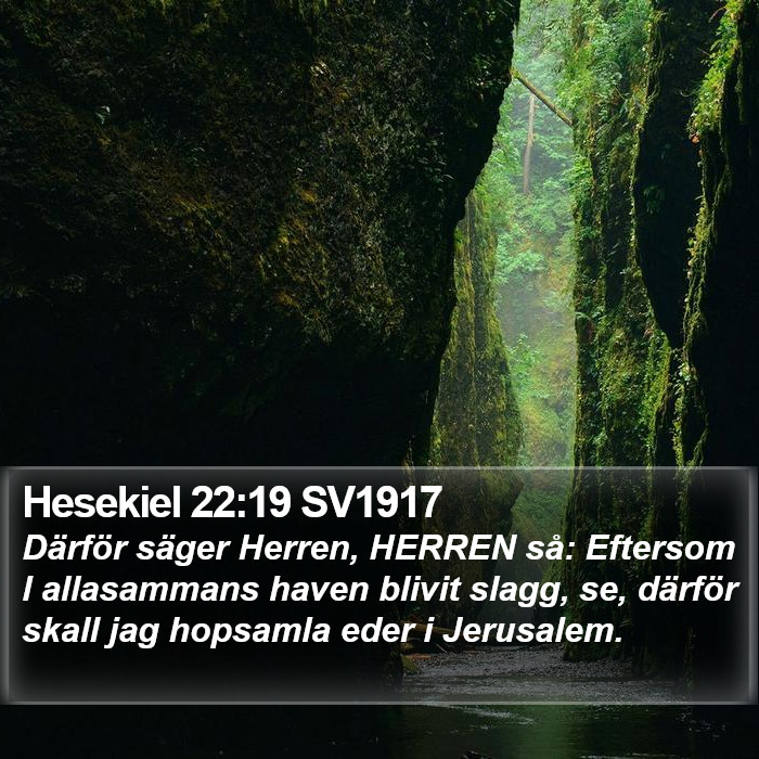 Hesekiel 22:19 SV1917 Bible Study