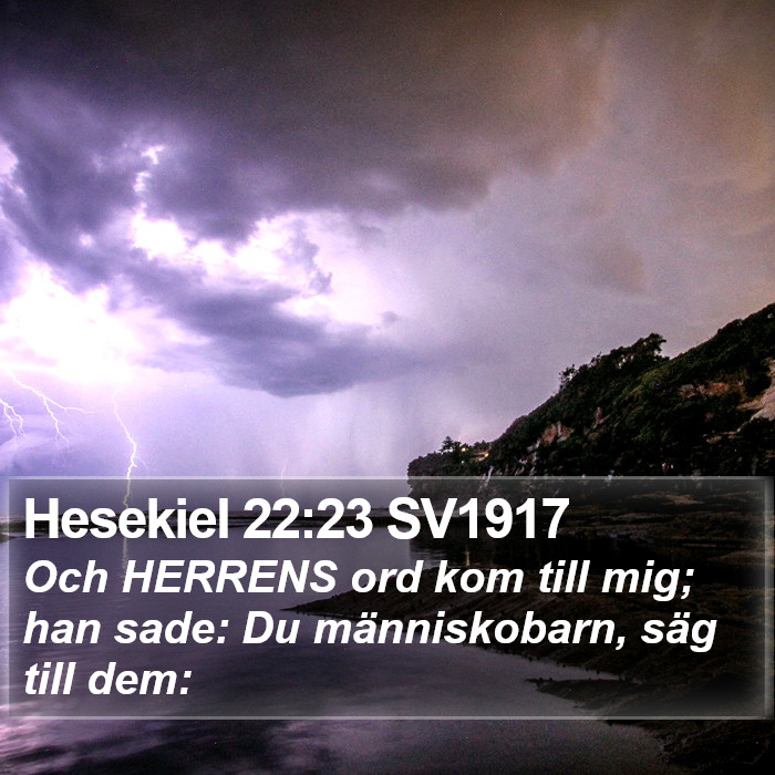 Hesekiel 22:23 SV1917 Bible Study