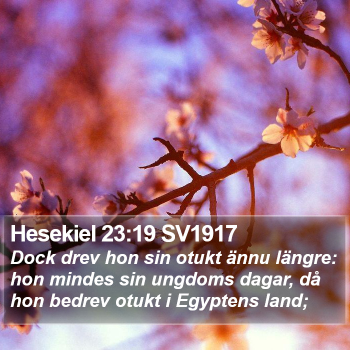 Hesekiel 23:19 SV1917 Bible Study